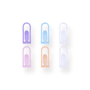 Colorful Plastic Paper Clips - Random Color - Stationery Pal